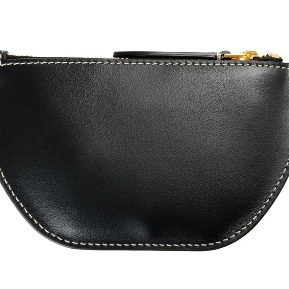 Burberry Unisex "Olympia Zip" Black Leather Zipped Keychain Wallet - Picture 3 of 6